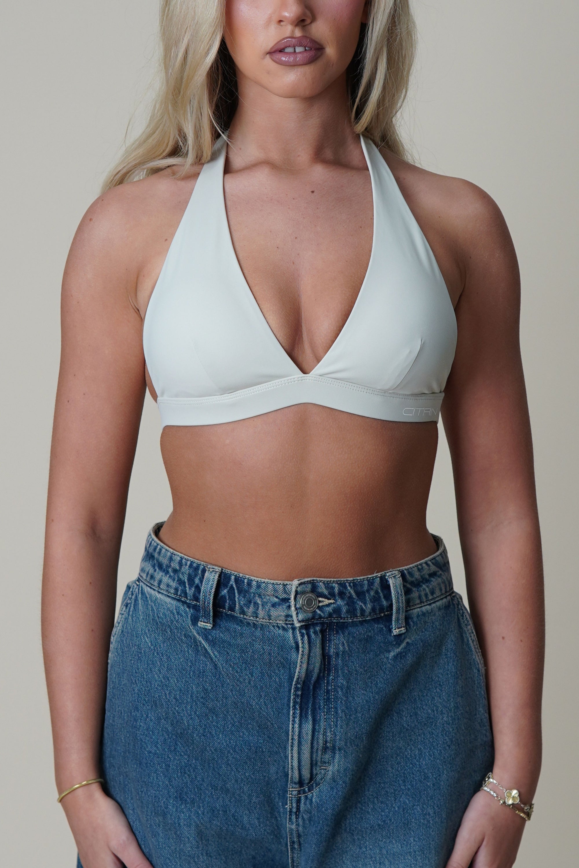 THE PERFECT HALTER BRA - BEIGE