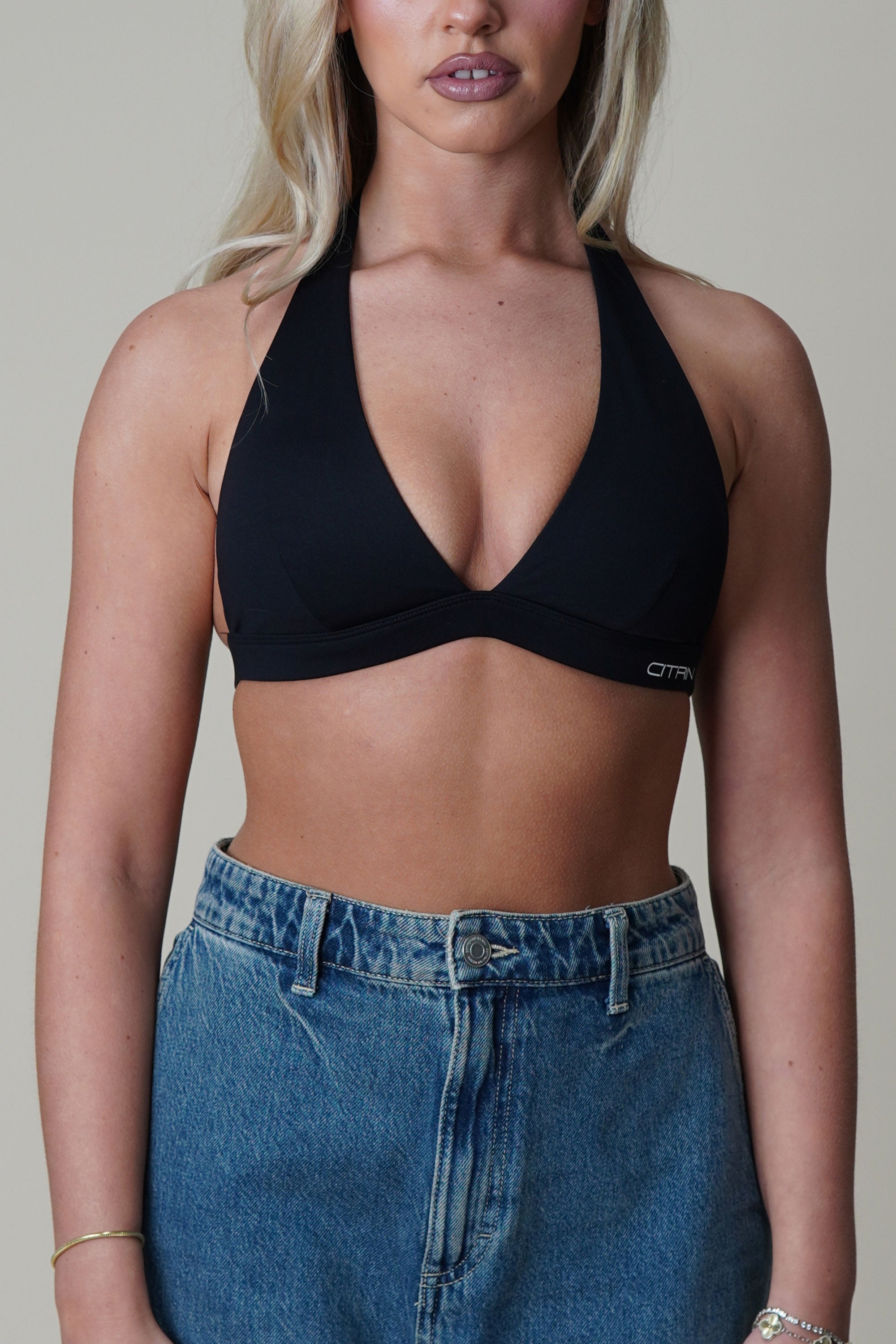 THE PERFECT HALTER BRA - BLACK