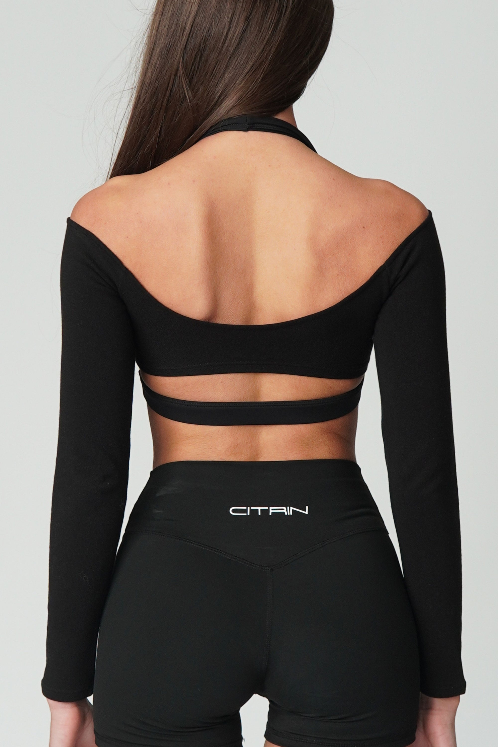 LAYERING CROP EVERYDAY ESSENTIALS - BLACK