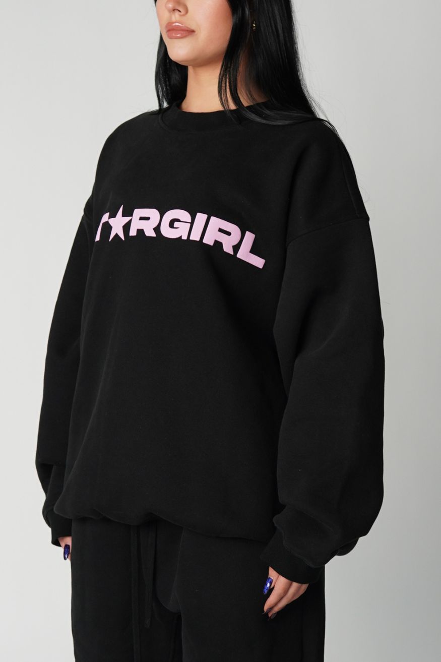 STARGIRL CREW NECK JUMPER - BLACK EDITION
