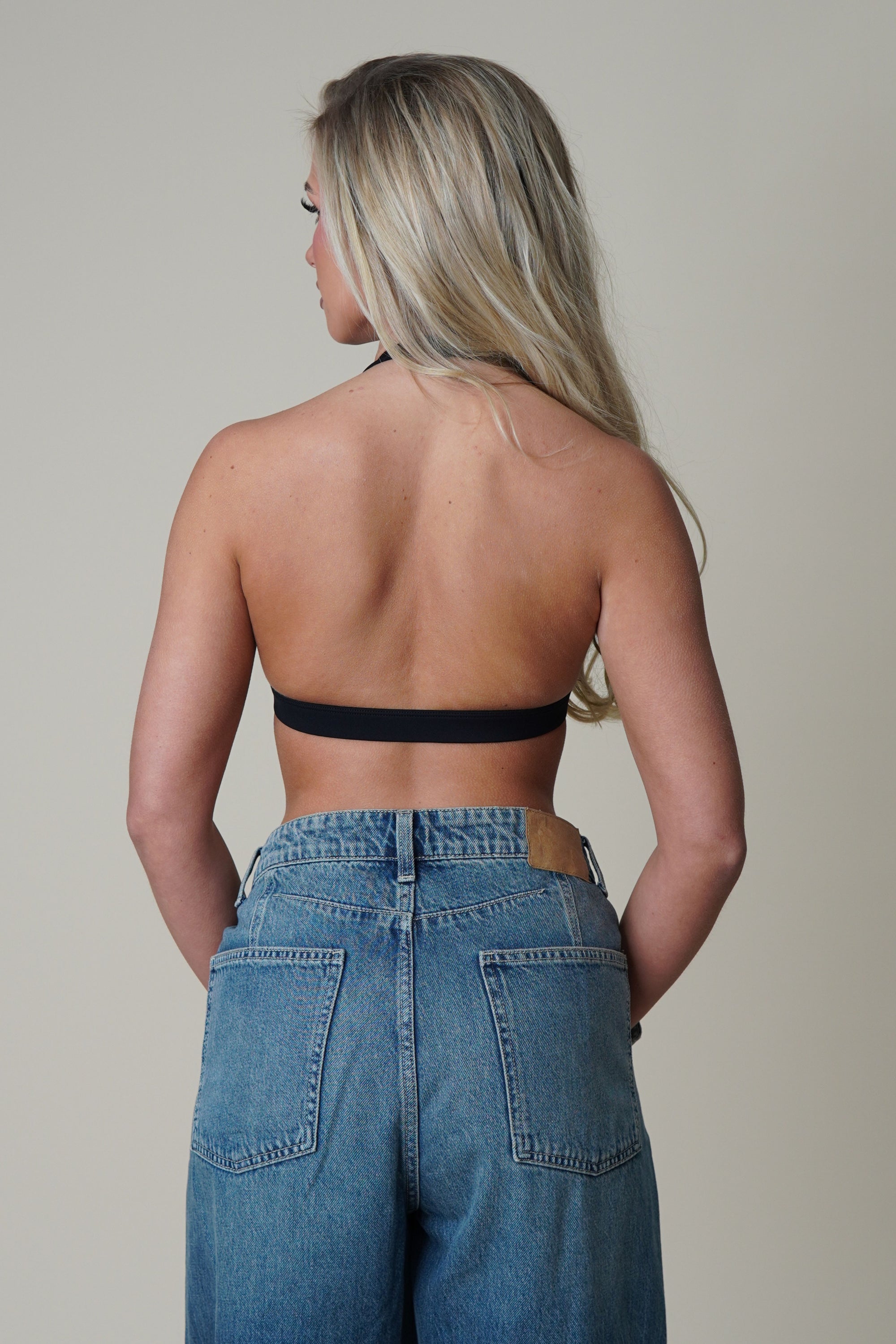 THE PERFECT HALTER BRA - BLACK