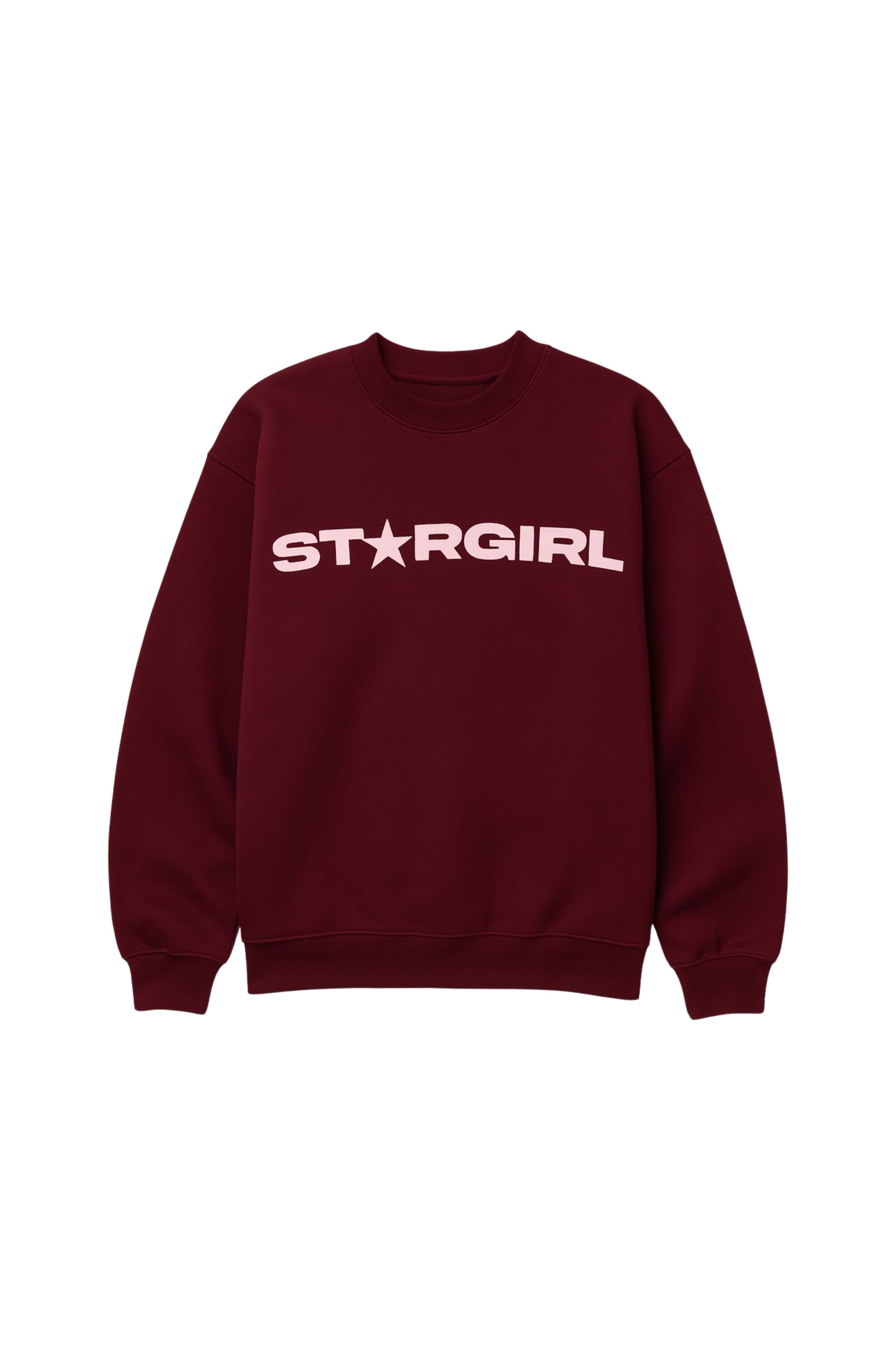 STARGIRL CREW NECK JUMPER - BURGUNDY