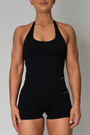 TRUE SHAPE BASIC HALTER TANK - BLACK