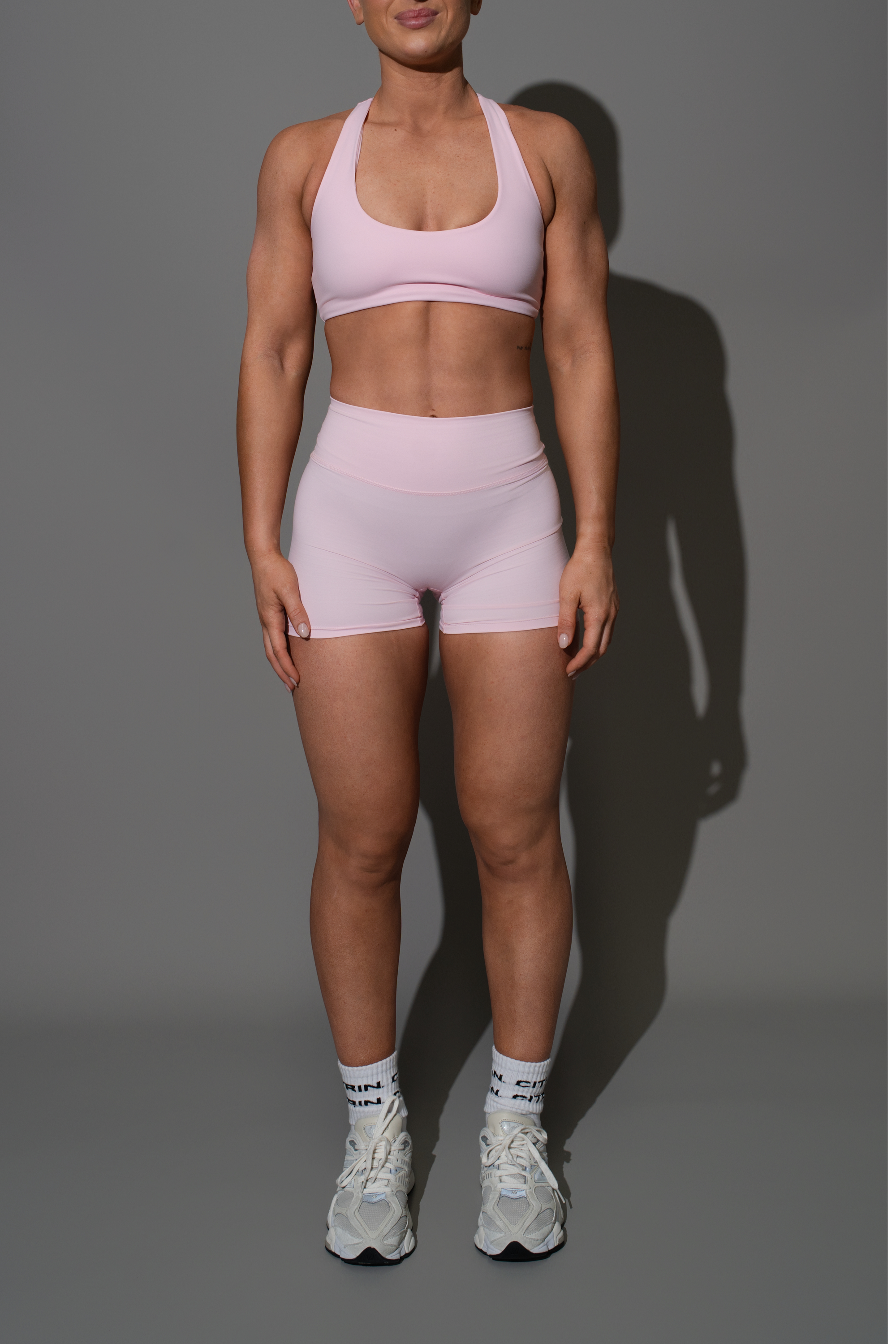 BASIC. SS NON-SCRUNCH SHORT - SOFT PINK
