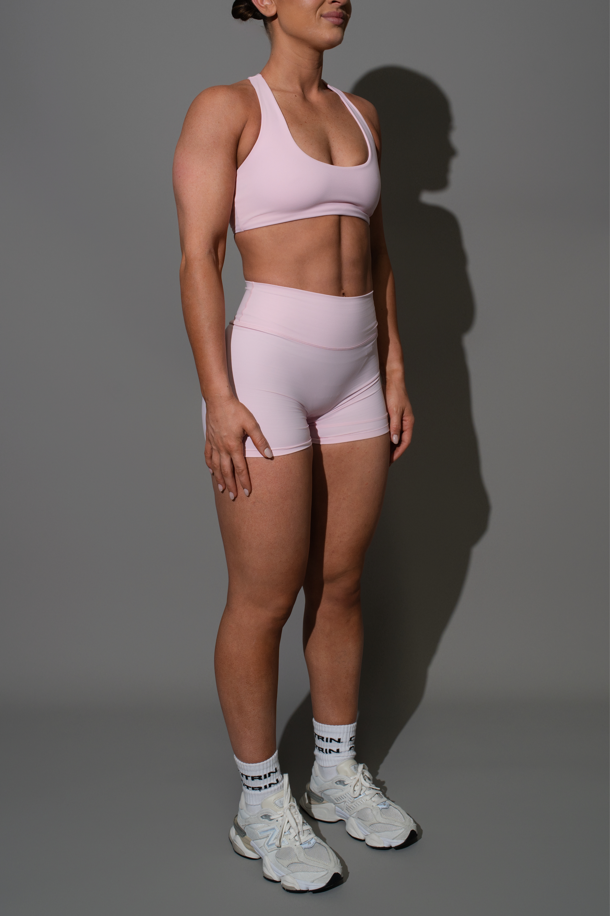 BASIC. SS RACER CROP - SOFT PINK