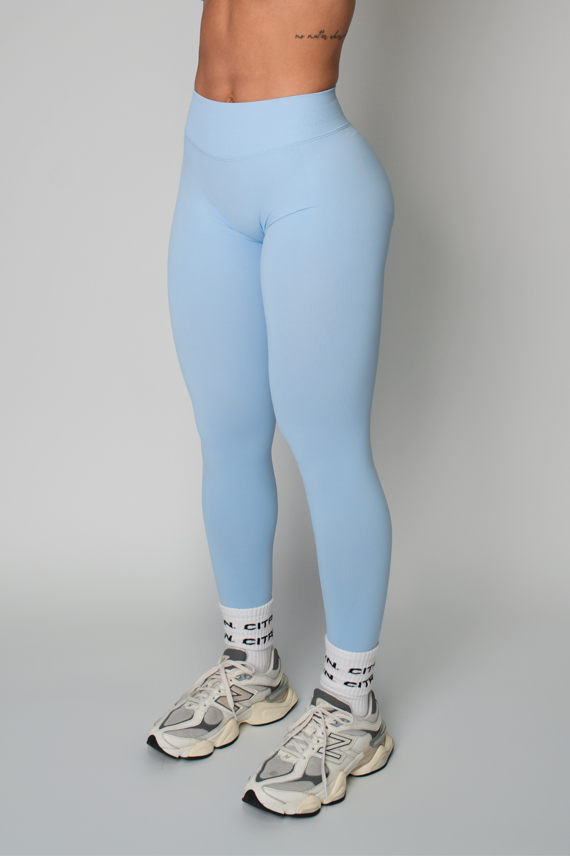 TRUE SHAPE FULL LENGTH LEGGINGS - BABY BLUE