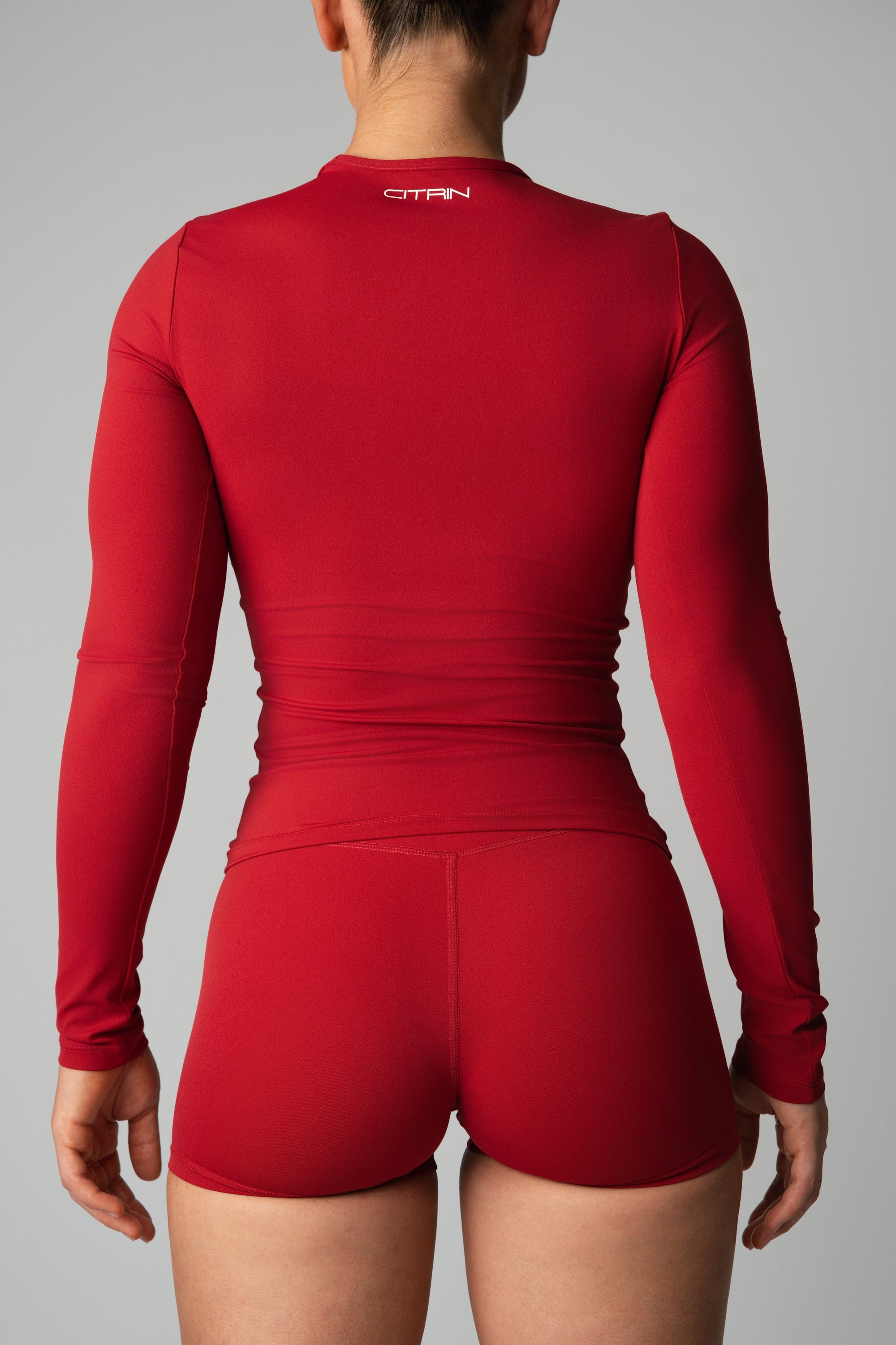 AURA LONG SLEEVE TOP - CRIMSON
