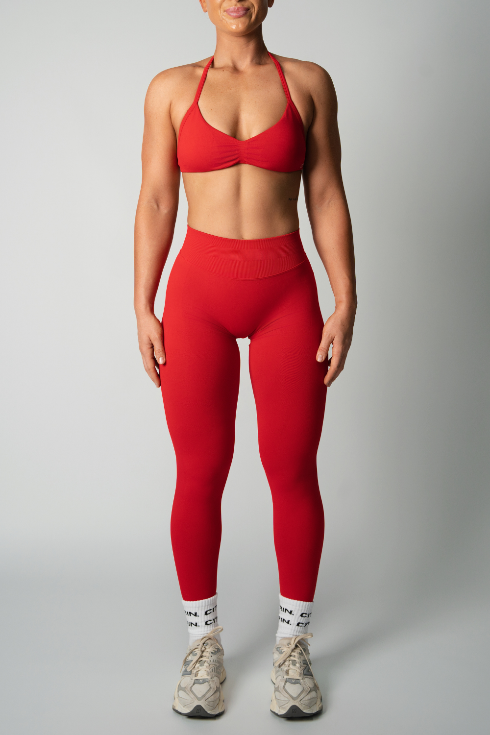 TRUE SHAPE FULL LENGTH LEGGINGS - RED