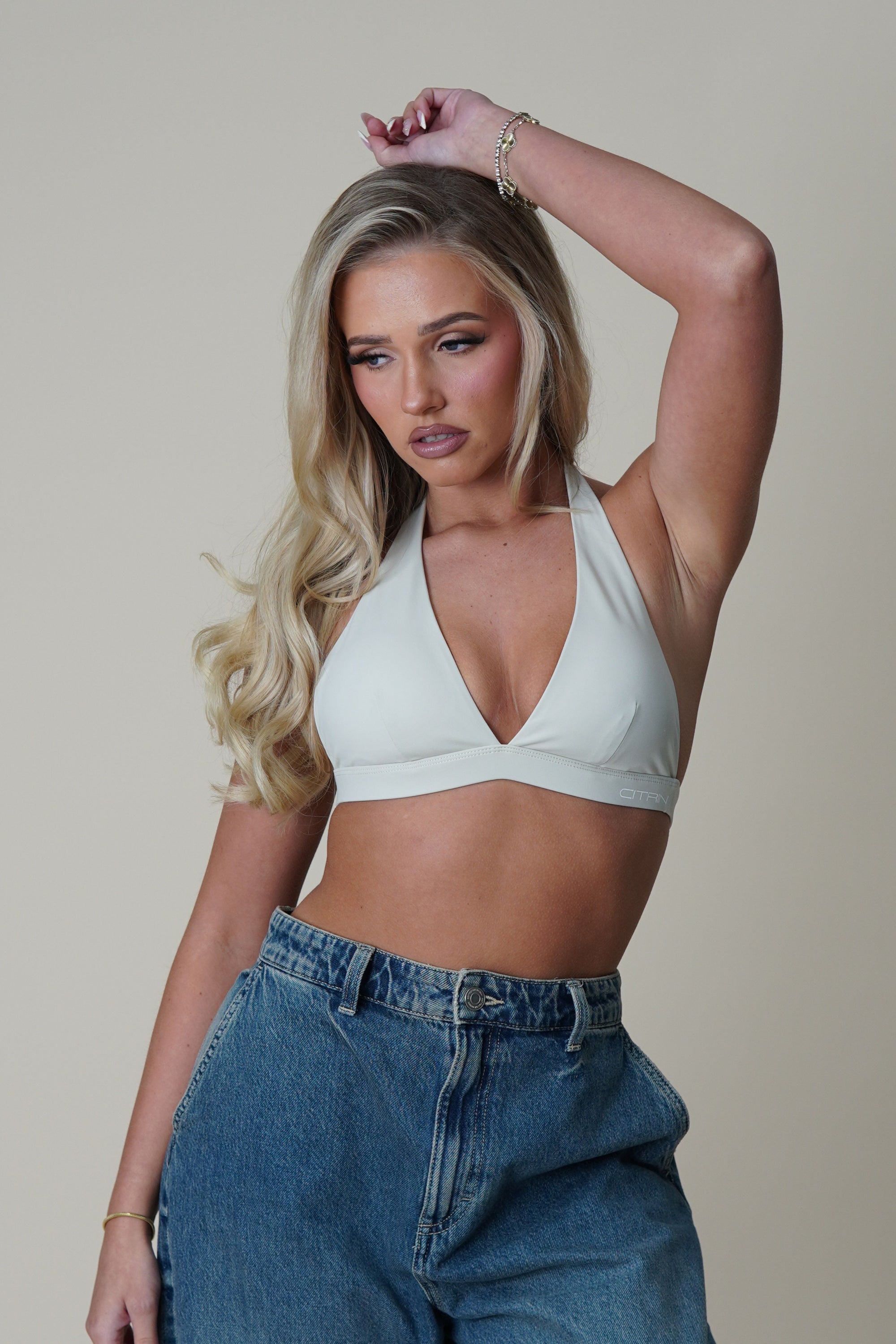 THE PERFECT HALTER BRA - BEIGE