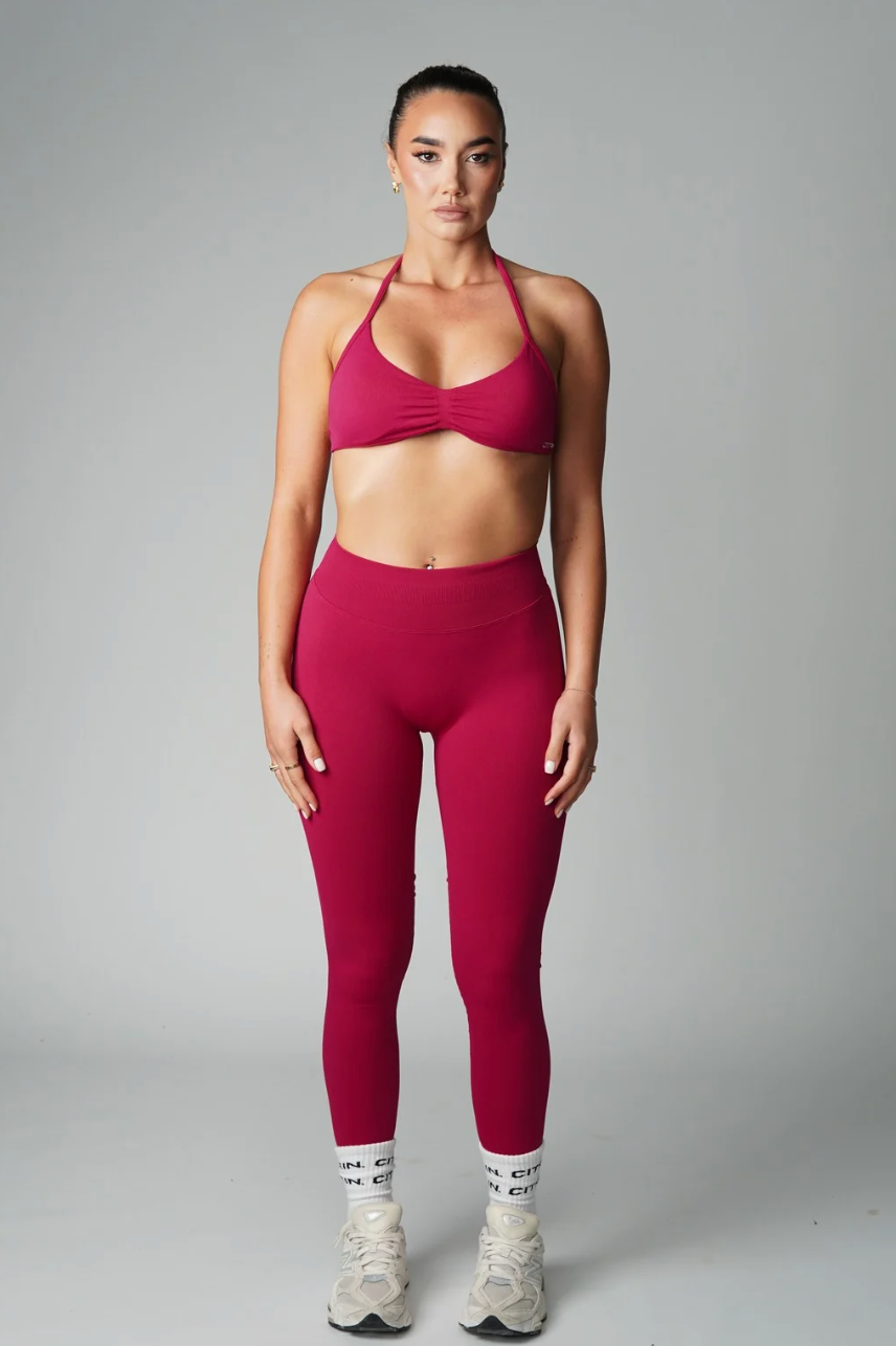 TRUE SHAPE FULL LENGTH LEGGINGS - BERRY