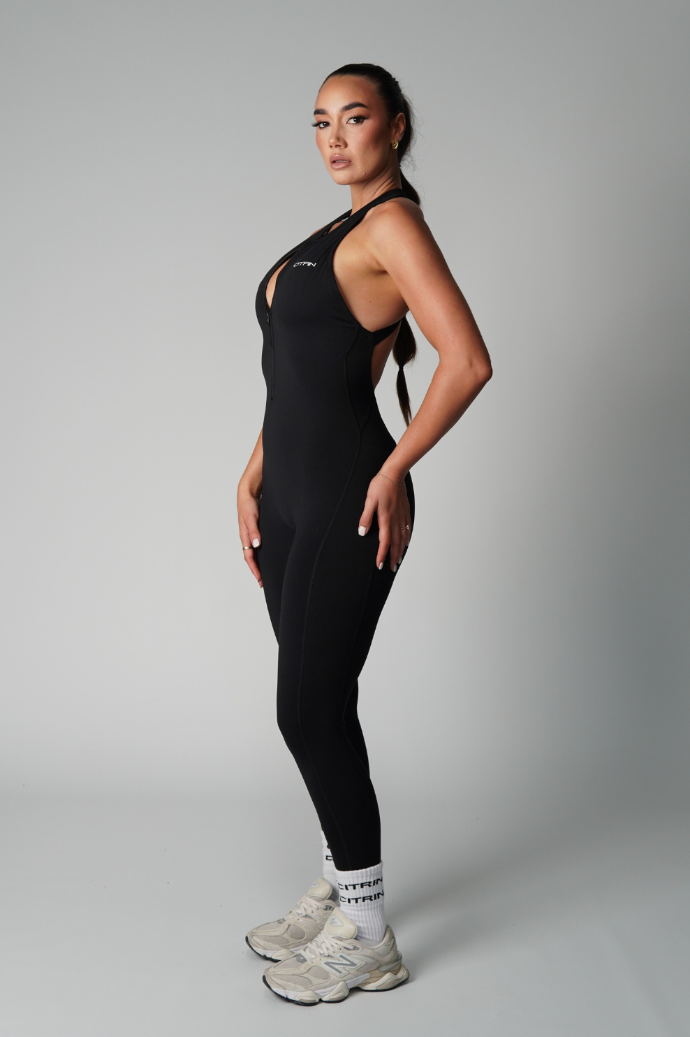 SOFT CONTOUR FULL LENGTH BODYSUIT - BLACK