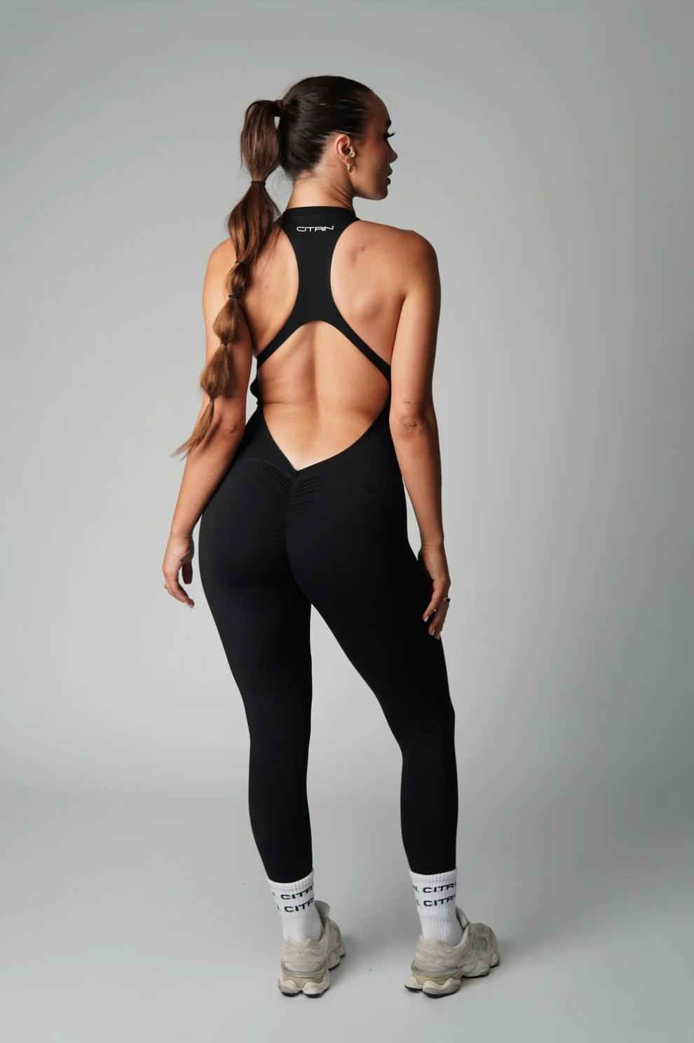 SOFT CONTOUR FULL LENGTH BODYSUIT - BLACK
