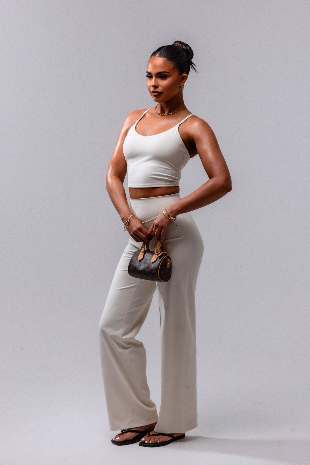 Daily Basis Wide Leg Bottoms - Crema