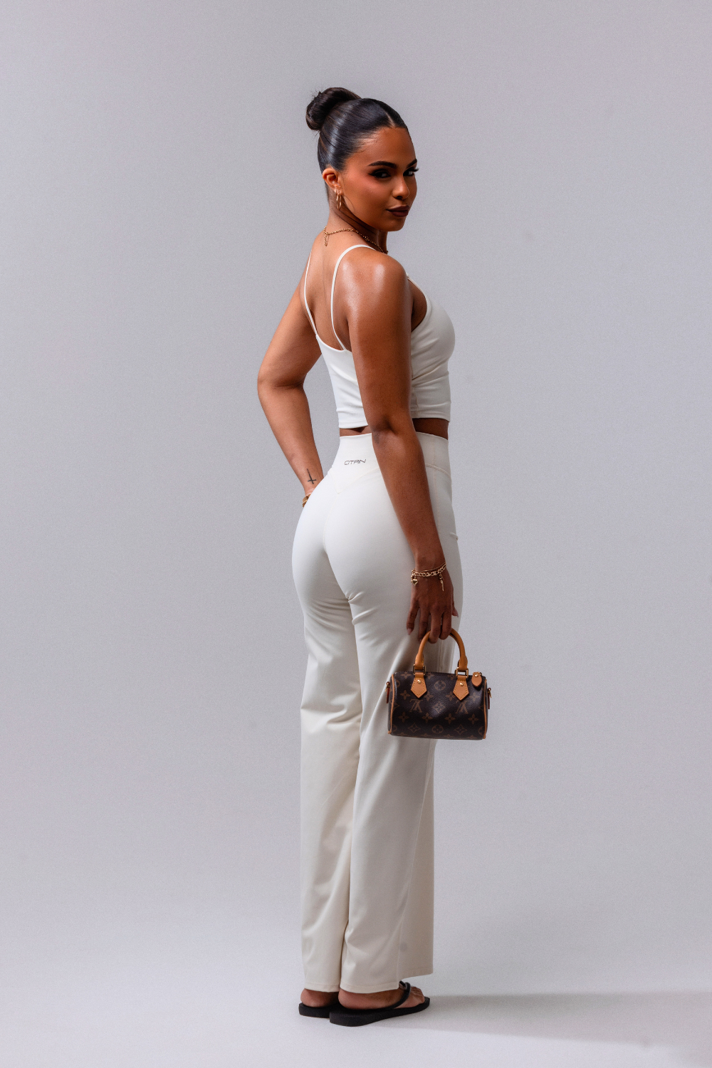 Daily Basis Wide Leg Bottoms - Crema