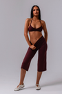 Daily Basis Wide Leg Capri - Plum