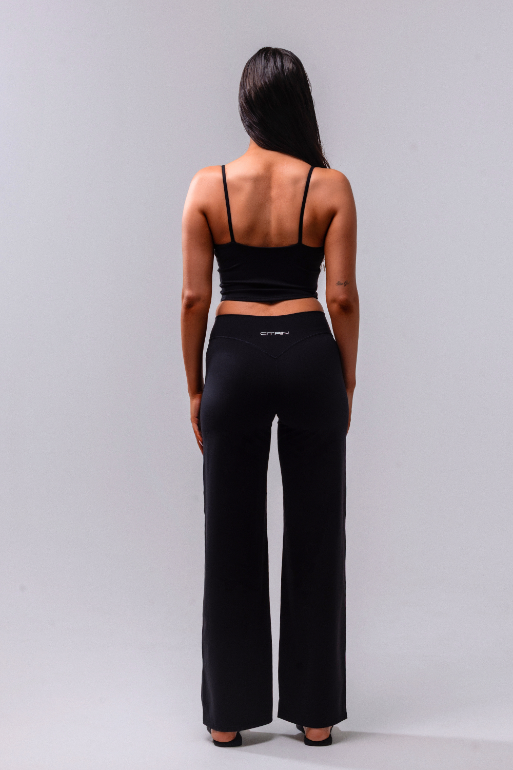 Daily Basis Wide Leg Bottoms - Black