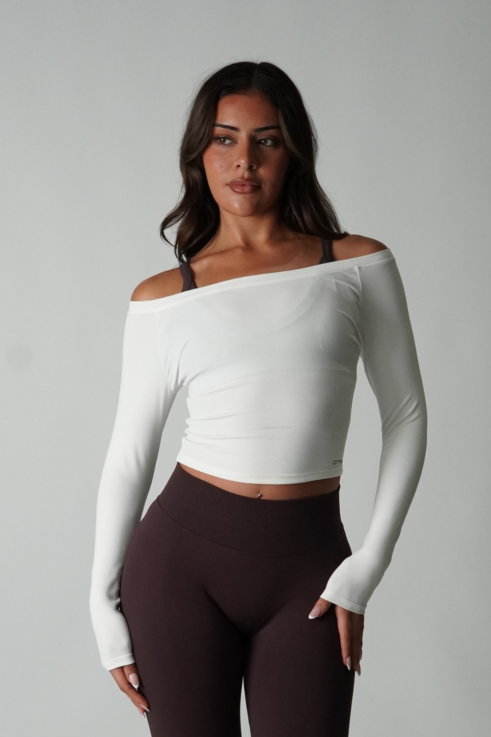 OFF DUTY RIBBED LAYERING TOP - WHITE
