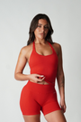 True Shape Basic Halter Tank - Red