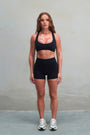 NOT SO BASIC RACER CROP - BLACK