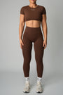 AURA CONTOUR CROP - BROWN