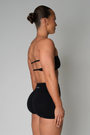 TRUE SHAPE BANDEAU CROP - BLACK
