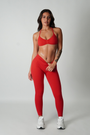 True Shape Full Length Leggings - Red