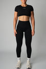 AURA CONTOUR CROP - BLACK