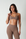 True Shape Minimal Ruched Halter Crop - Mocha