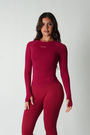 True Shape Sculpt Long-Sleeve Top - Dark Berry