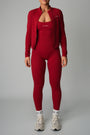 AURA CONTOUR ZIP-UP JACKET - CRIMSON
