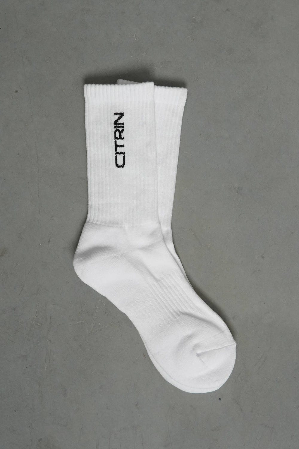 CITRIN XL LOGO CREW SOCKS - WHITE