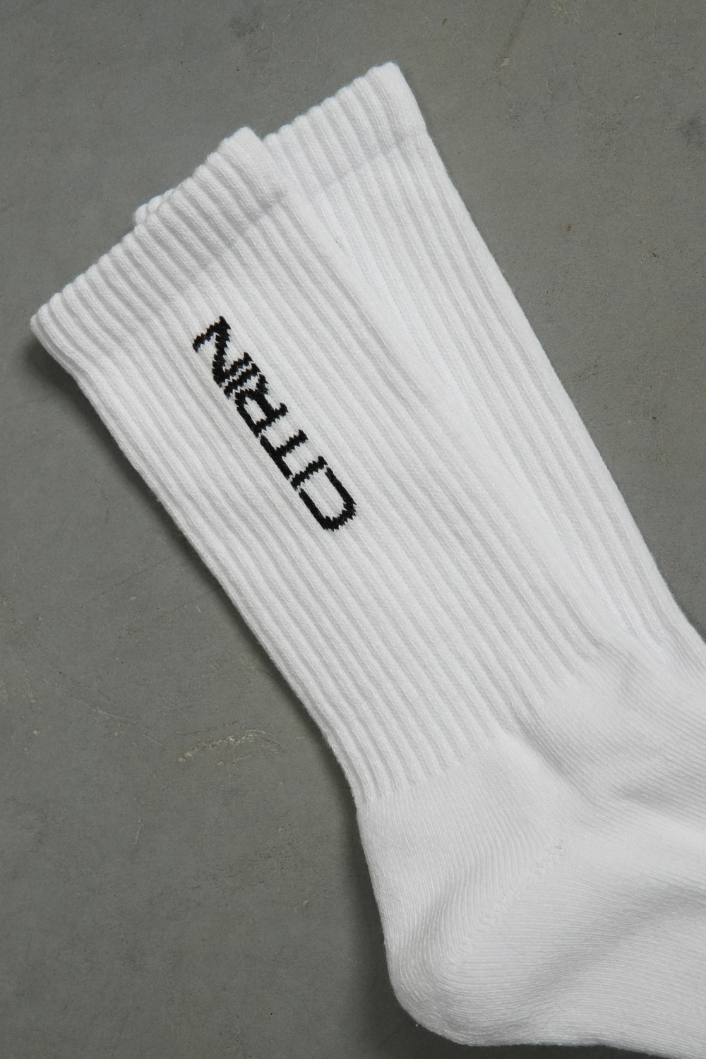CITRIN XL LOGO CREW SOCKS - WHITE