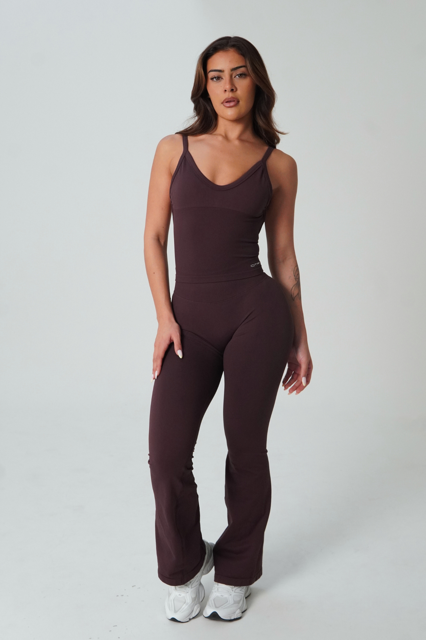 TRUE SHAPE OPEN BACK CAMI - DARK BROWN