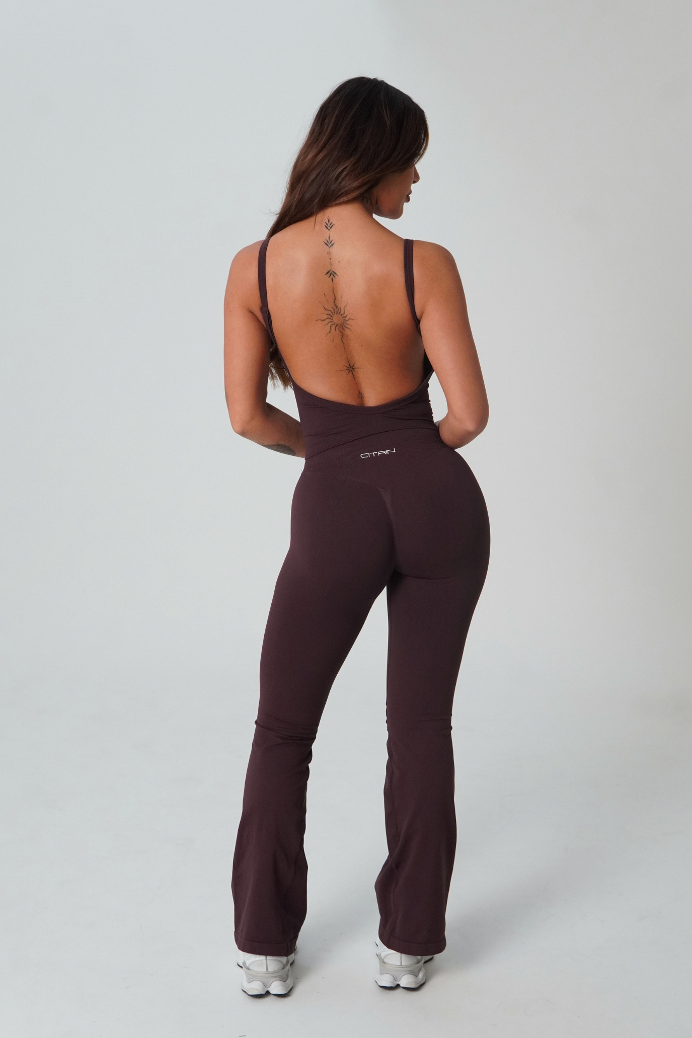 TRUE SHAPE OPEN BACK CAMI - DARK BROWN