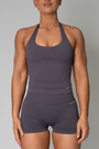 TRUE SHAPE BASIC HALTER TANK - GREY