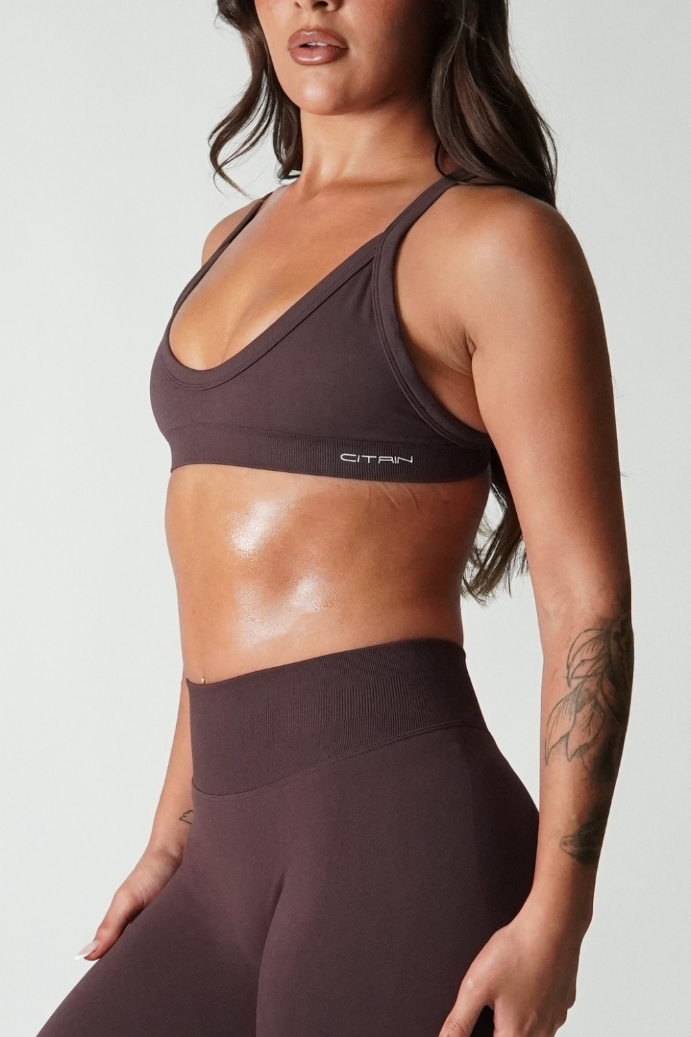 TRUE SHAPE CAMI CROP - DARK BROWN