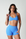 True Shape Minimal Ruched Halter Crop - Bright Blue