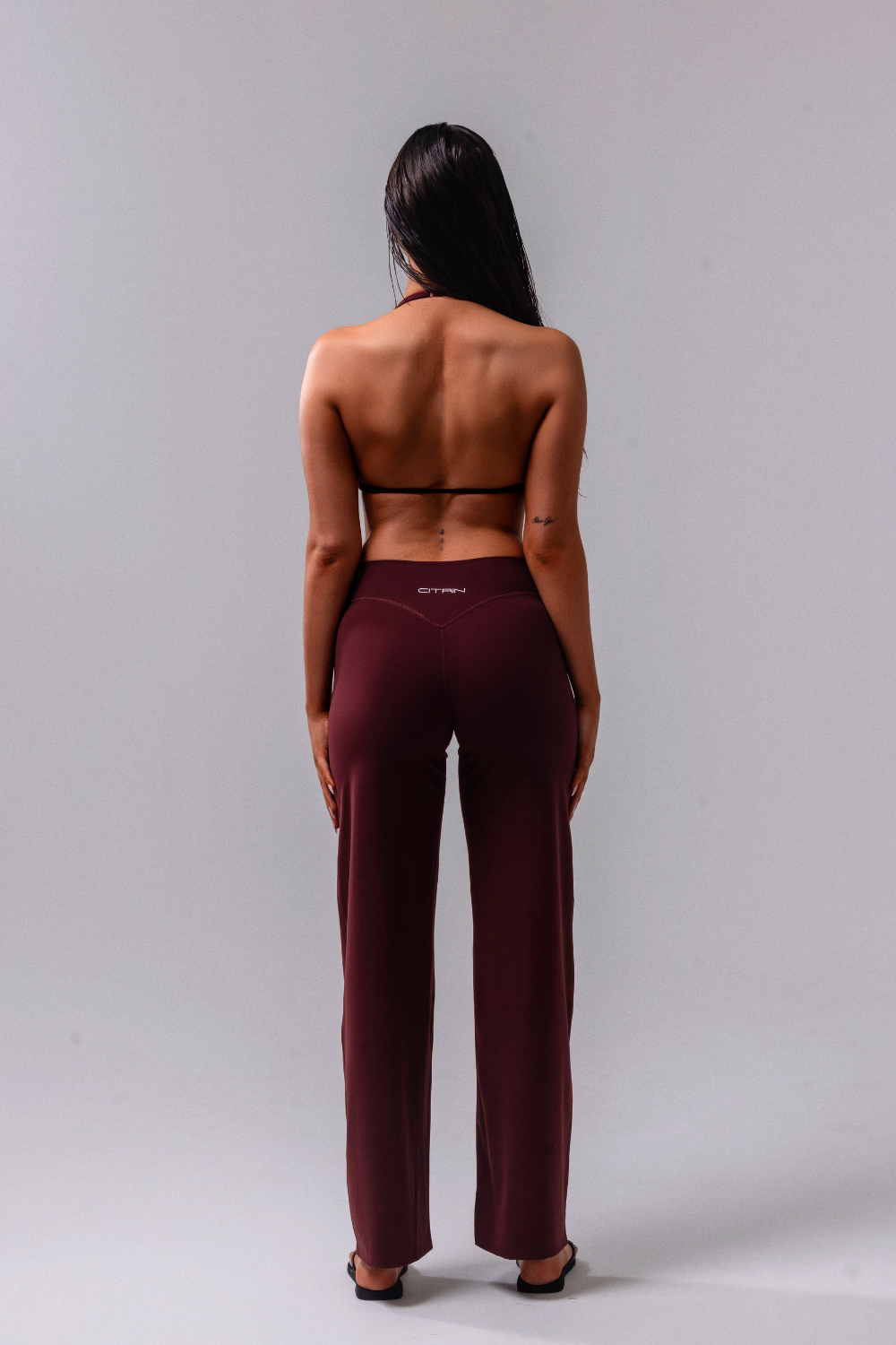 Daily Basis Wide Leg Bottoms - Plum