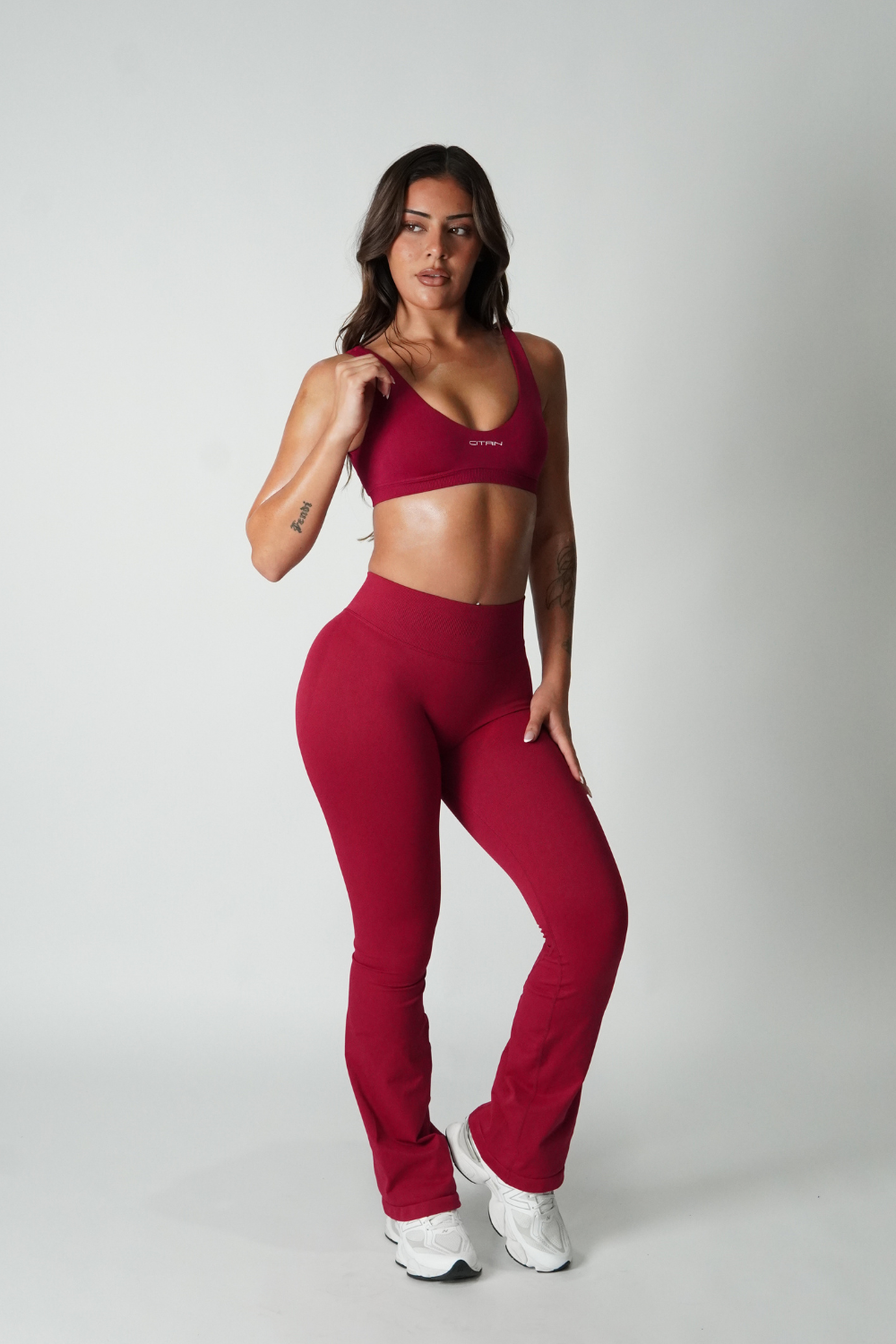 TRUE SHAPE FLARE LEGGINGS - DARK BERRY