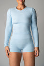 AURA LONG SLEEVE TOP - SOFT BLUE
