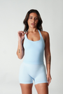True Shape Basic Halter Tank - Baby Blue
