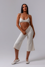Daily Basis Wide Leg Capri - Crema