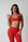 True Shape Minimal Ruched Halter Crop - Red