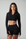 True Shape Cropped Quarter Zip Jacket -  Black