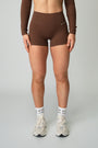 AURA MINI SHORTS - BROWN