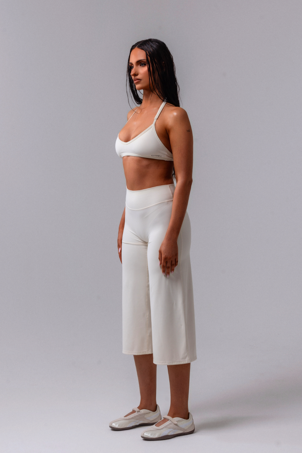Daily Basis Wide Leg Capri - Crema