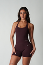 True Shape Basic Halter Tank - Mulberry