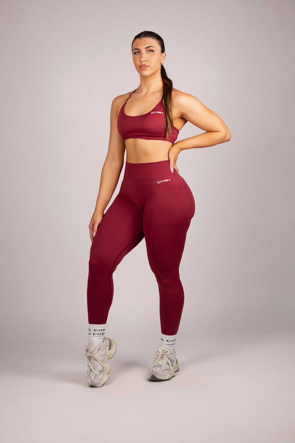 SERENITY CONTOUR LEGGINGS - WINE