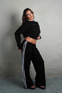 BRB WIDE LEG SWEATPANTS - BLACK