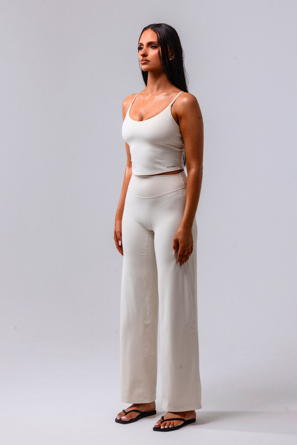 Daily Basis Wide Leg Bottoms - Crema